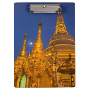 Shwedagon-Pagode bei Nacht, Myanmar Klemmbrett