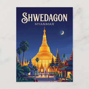 Shwedagon-Pagode Myanmar Postkarte