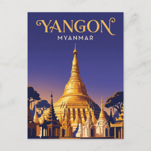 Shwedagon-Pagode Myanmar Postkarte