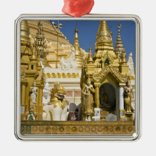 Shwedagon-Pagode (Paya), große Tempelanlage, die Ornament Aus Metall