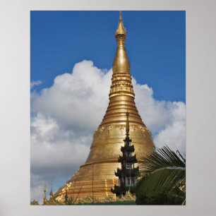 Shwedagon-Pagode, Yangon, Myanmar Poster