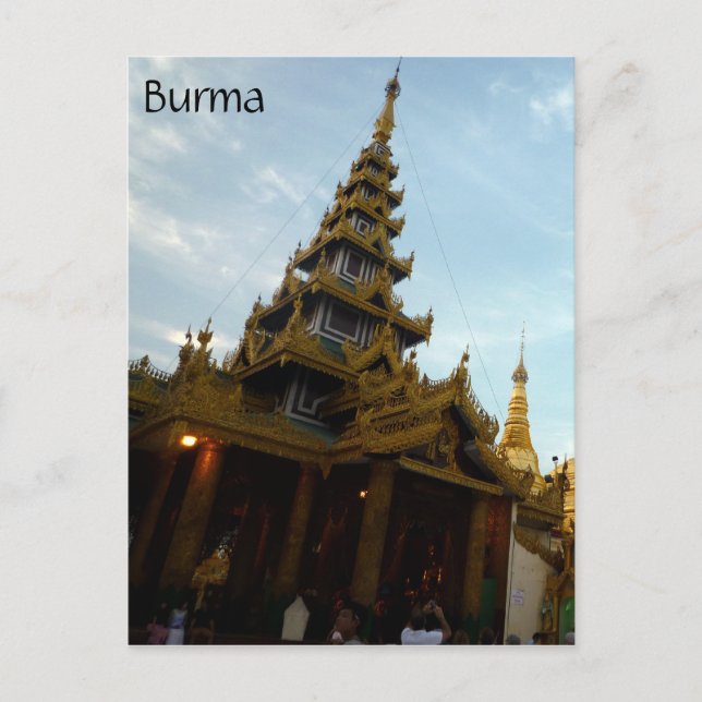 Shwedagon stupa postkarte (Vorderseite)