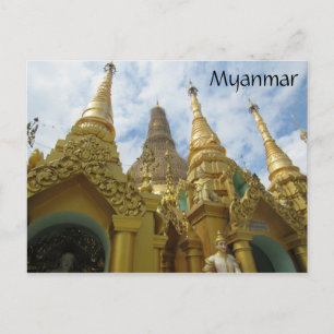 shwedagon stupas myanmar postkarte
