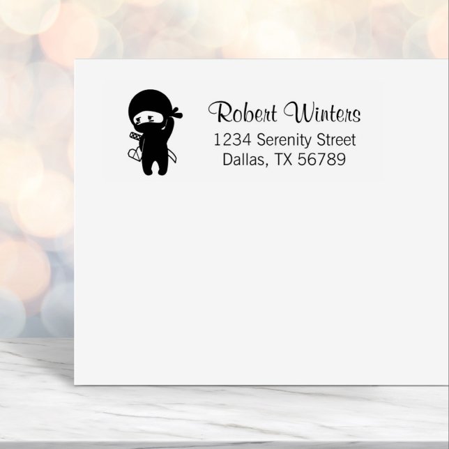 Shy Blushing Ninja Holding Origami Herzadresse Permastempel (Von Creator hochgeladen)