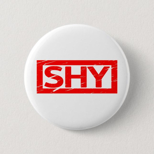 Shy Briefmarke Button (Vorderseite)