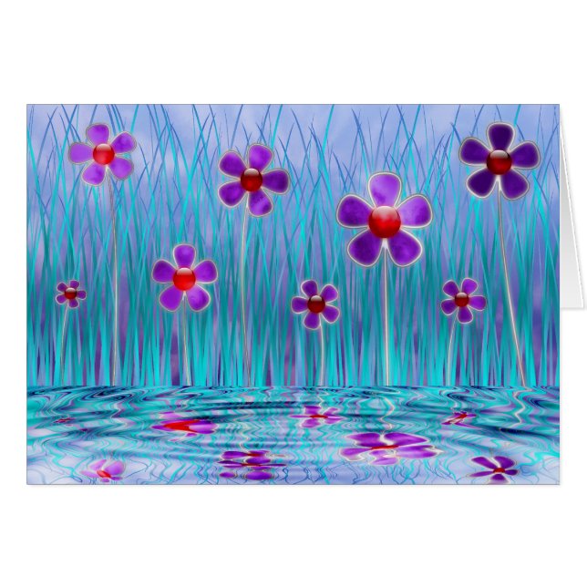 Shy Daisies Card (Vorderseite (Horizontal))