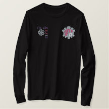 Shy Girl Blume besticktes T-Shirt