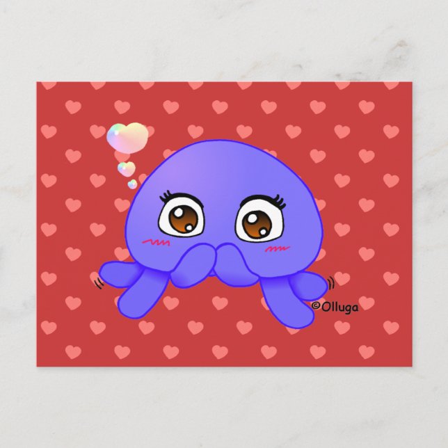 Shy Jellyfish Postkarte (Vorderseite)