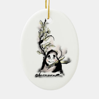 Shy Mr. Leaf Keramik Ornament