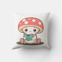 Shy Mushroom hält ein Buch