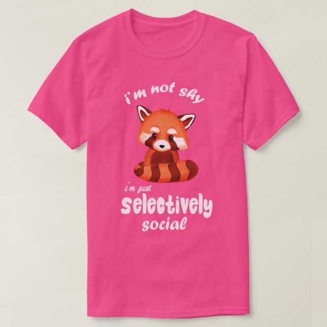 Shy Red Panda2 T-Shirt (Design vorne)