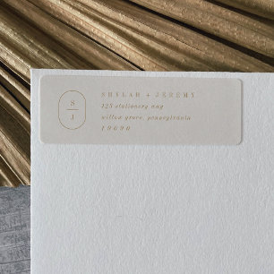 SHYLAH Boho Chic Gold Creme Rücksendeadressen-Aufk