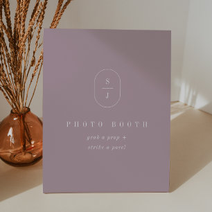 SHYLAH Elegant Lilac Geometric Wedding Foto Booth Sockelschild