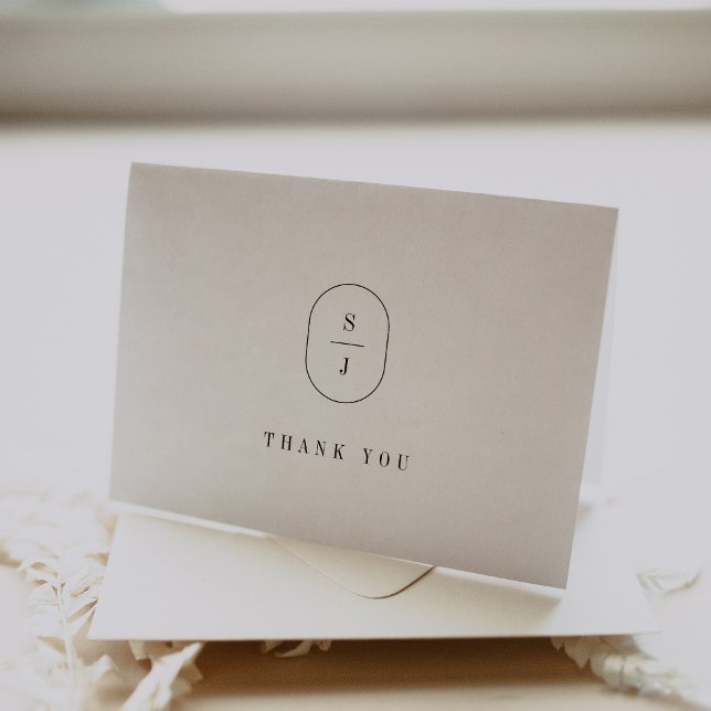 SHYLAH Faltete Minimalistische, einzigartige moder Dankeskarte (SHYLAH Folded Minimalist Unique Modern Wedding Thank You Card)