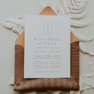 SHYLAH Geometric Traditional Gold Probe Dinner Einladung