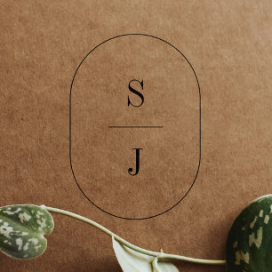 SHYLAH Monogramm Boho Einzigartige Hochzeits-Stemp Gummistempel