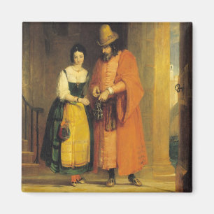 Shylock und Jessica "vom Kaufmann von Venedig", Magnet