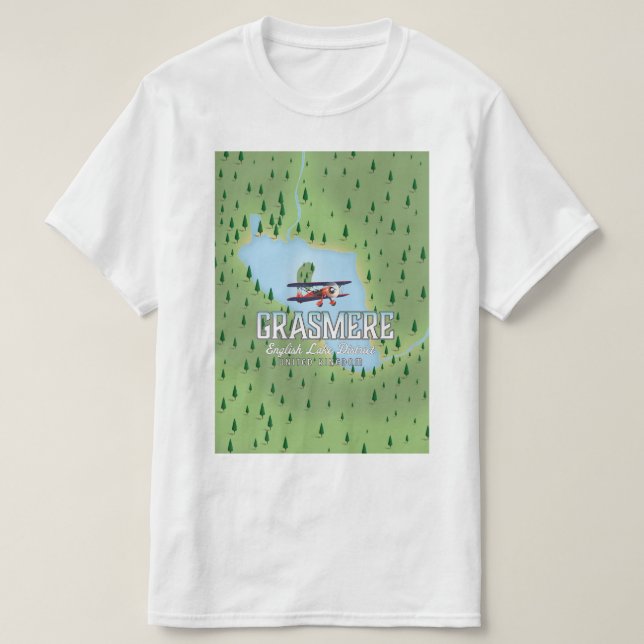 Shymbulak Kasachstan Skifahrplakat T-Shirt (Design vorne)