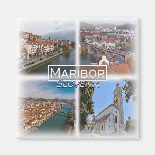 SI0018 Europa, Slowenien, Maribor, Kühlschrank Magnet (Vorne)