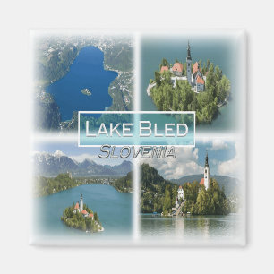 SI0020 Europe, Slowenien, Bled-See, Kühlschrank Magnet