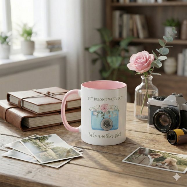 Si ça ne marche pas, la Mug (Encourage others to not give up with this, "If it doesn't work out, take another shot" mug! )