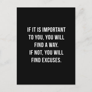 Si c'est important. Carte Postale Inspirationnelle