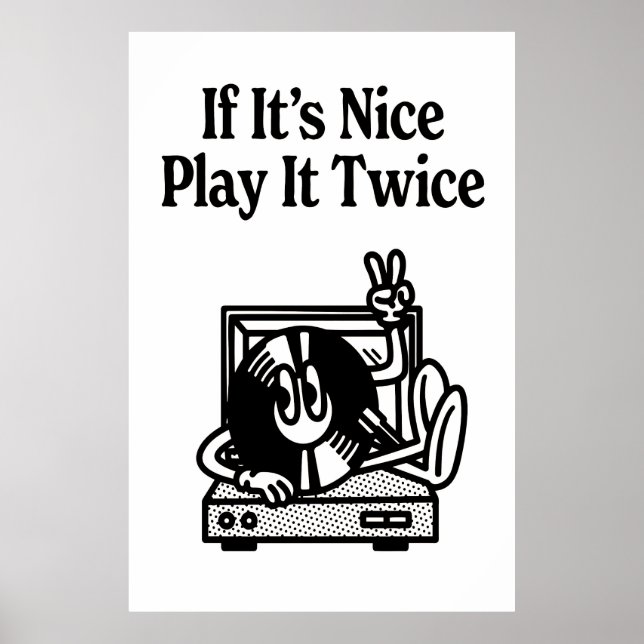 Si c'est sympa jouer il deux fois poster (Devant)