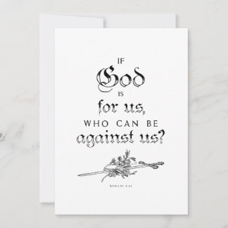 Si Dieu est pour nous Bible Citation Carte de voeu