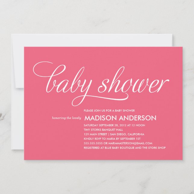 SI DOUCE| INVITATION BABY SHOWER (Devant)