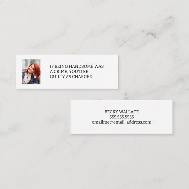 Si être belle photo carte d'appel (Devant / Derrière)