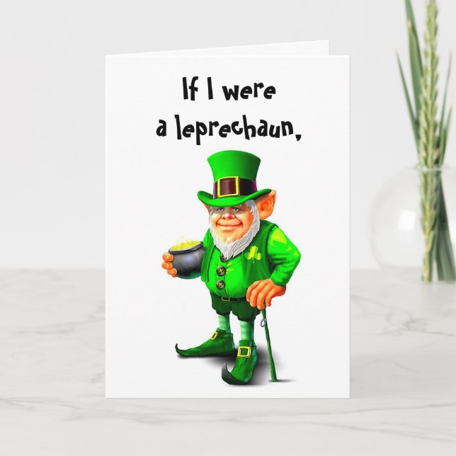SI J'ÉTAIS UNE CARTE D'AMOUR LEPRECHAUN (Devant)