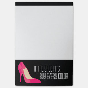 Si la chaussure adapte des notes de post-it