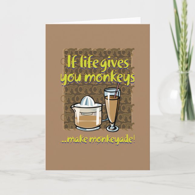 Si la vie vous donne des singes Brown BG Folle (Devant)