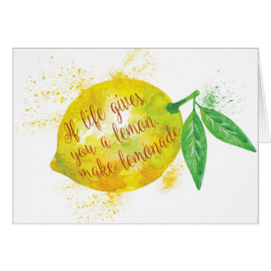 Si la vie vous donne un citron, faites la limonade