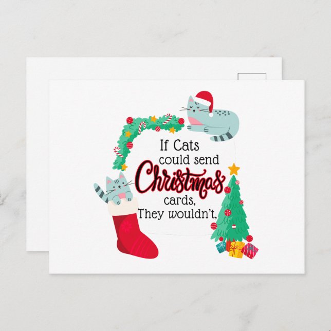 Si les chats envoyaient des cartes de Noël, ils ne (Devant / Derrière)