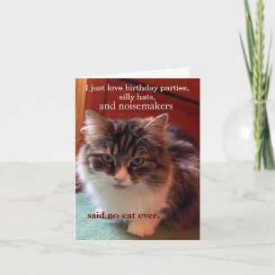 Si les chats pouvaient parler carte d'anniversaire