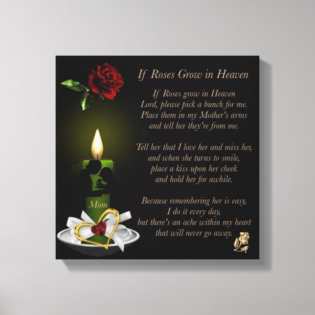 Si les Roses grandissent dans le ciel 12x12 toile  (Recto)