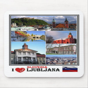 SI Ljubljana Slowenien - I Liebe Mosaic - Mousepad