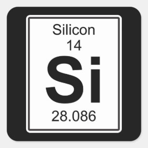 Si - Silicium Quadratischer Aufkleber