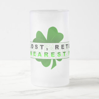 Si tasse perdue en verre givré
