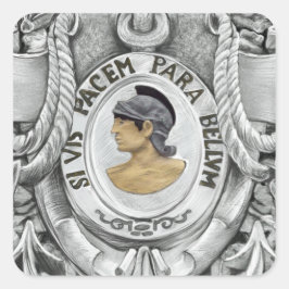 SI VIS PACEM PARA BELLUM QUADRATISCHER AUFKLEBER