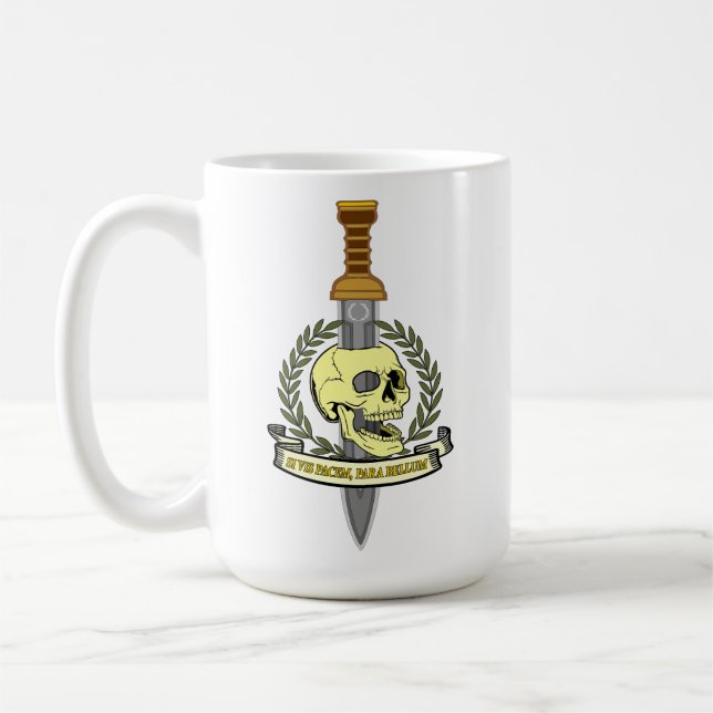 Si Vis Pacem, Para Bellum.. Skull Kaffeetasse (Links)