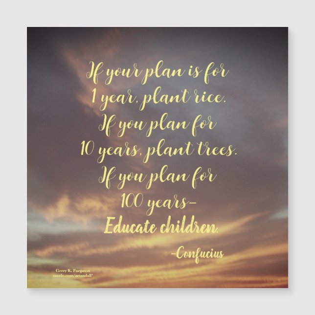 SI VOTRE PLAN CARTE MAGNÉTIQUE CONFUCIUS (Devant)