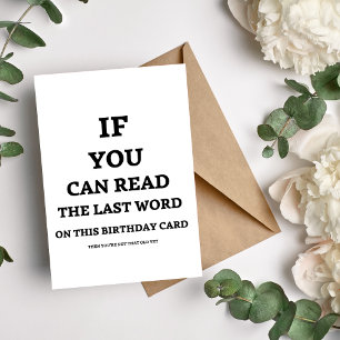 Si Vous Pouvez Lire Les Derniers Mots Carte Annive