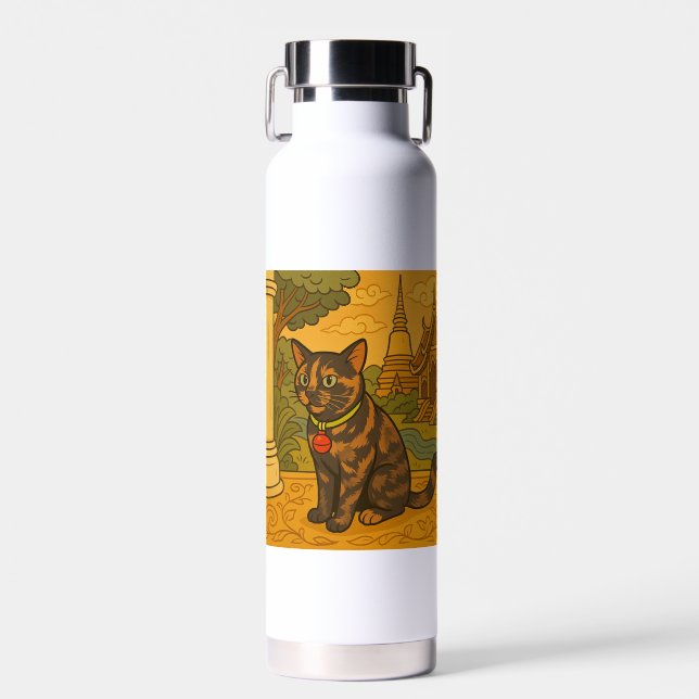 Siam Cat Water Flasche (Vorne)
