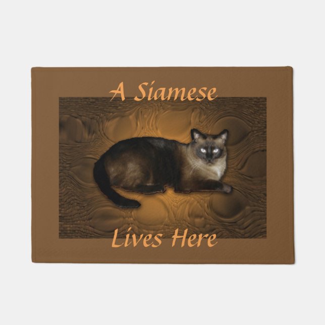 Siam Haustier 18" x 24" Door Mat Fußmatte (Vorderseite)