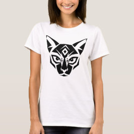 Siam Katze Schwarz-Weiß-Illustration Elegante A T-Shirt