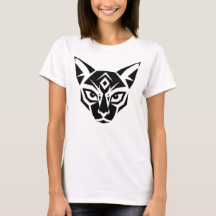 Siam Katze Schwarz-Weiß-Illustration Elegante A T-Shirt