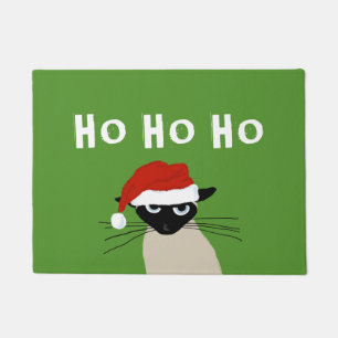 Siam Santa Clause  Funny Cat Weihnachtsfeiertag Fußmatte