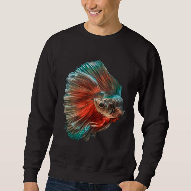 Siamese Betta Fish Sweatshirt (Vorderseite)